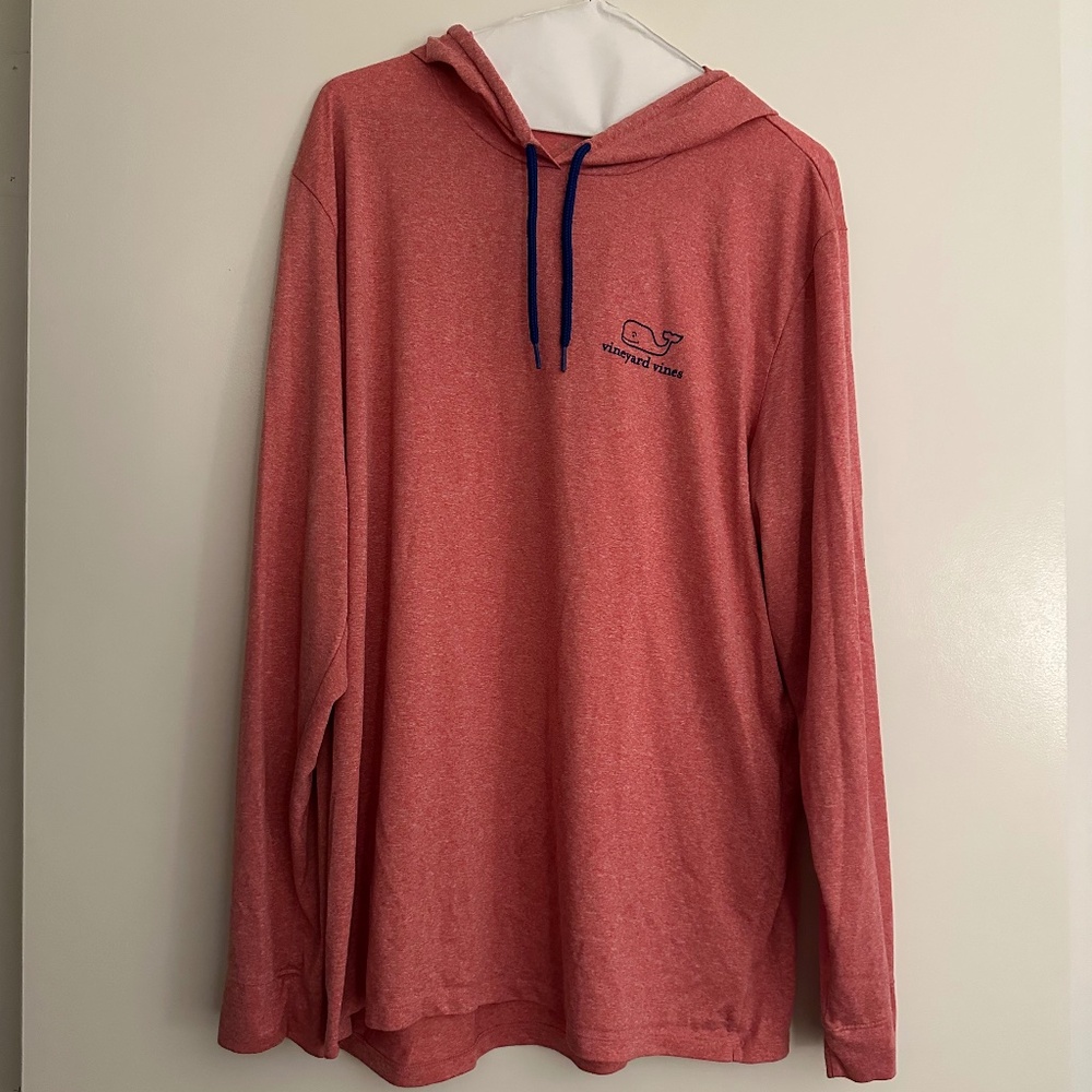 Vineyard Vines Performance Hoodie - Salmon color, size XL